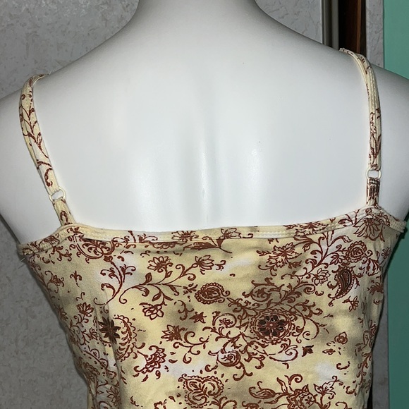 vintage y2k faded glory ruched floral cami tank top - Picture 2 of 3